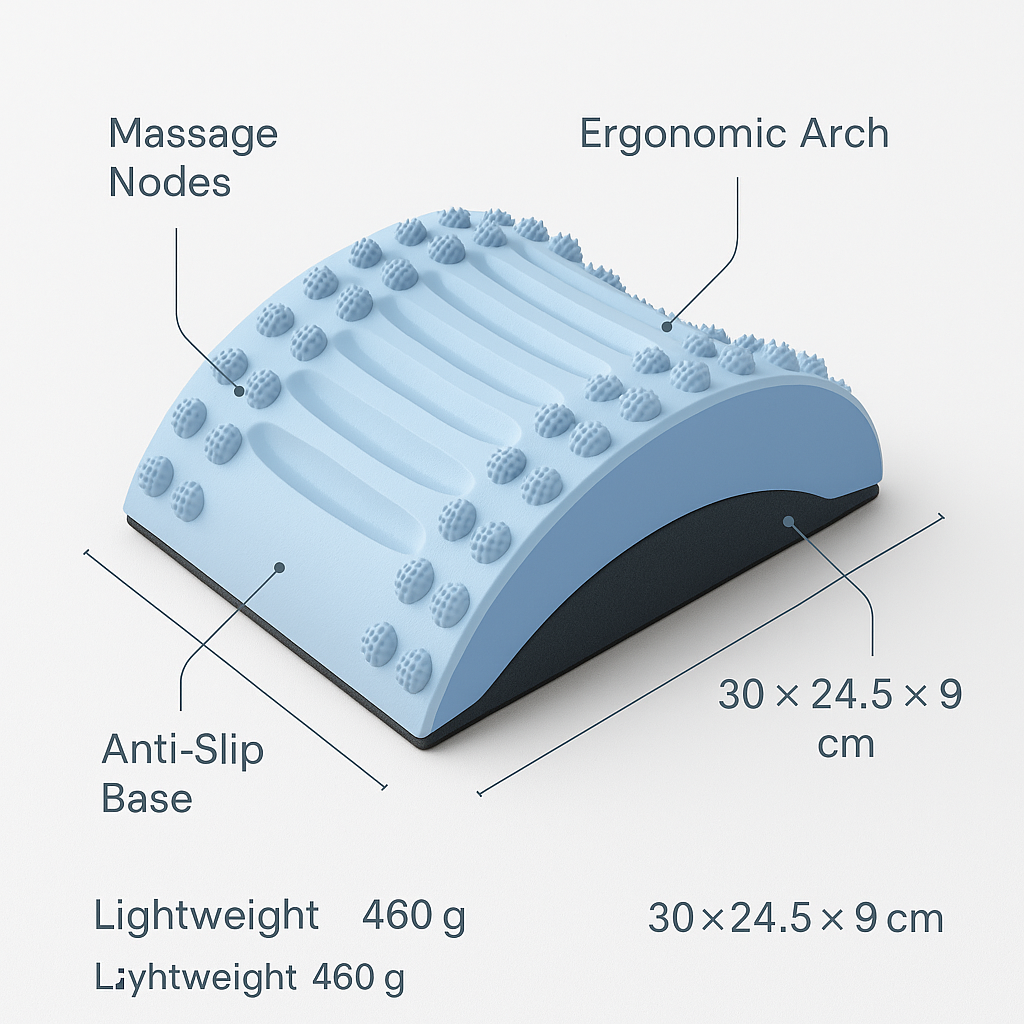 Nouveau tapis de yoga massant et extensible avec soutien lombaire